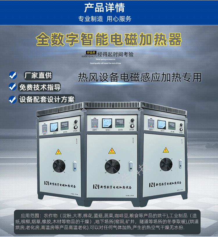 電磁加熱熱風應用